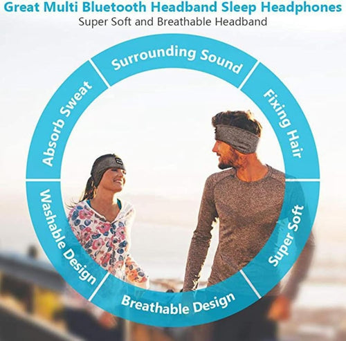 Bluetooth Sleep Headphones & Sports Headband – Wireless Music Comfort