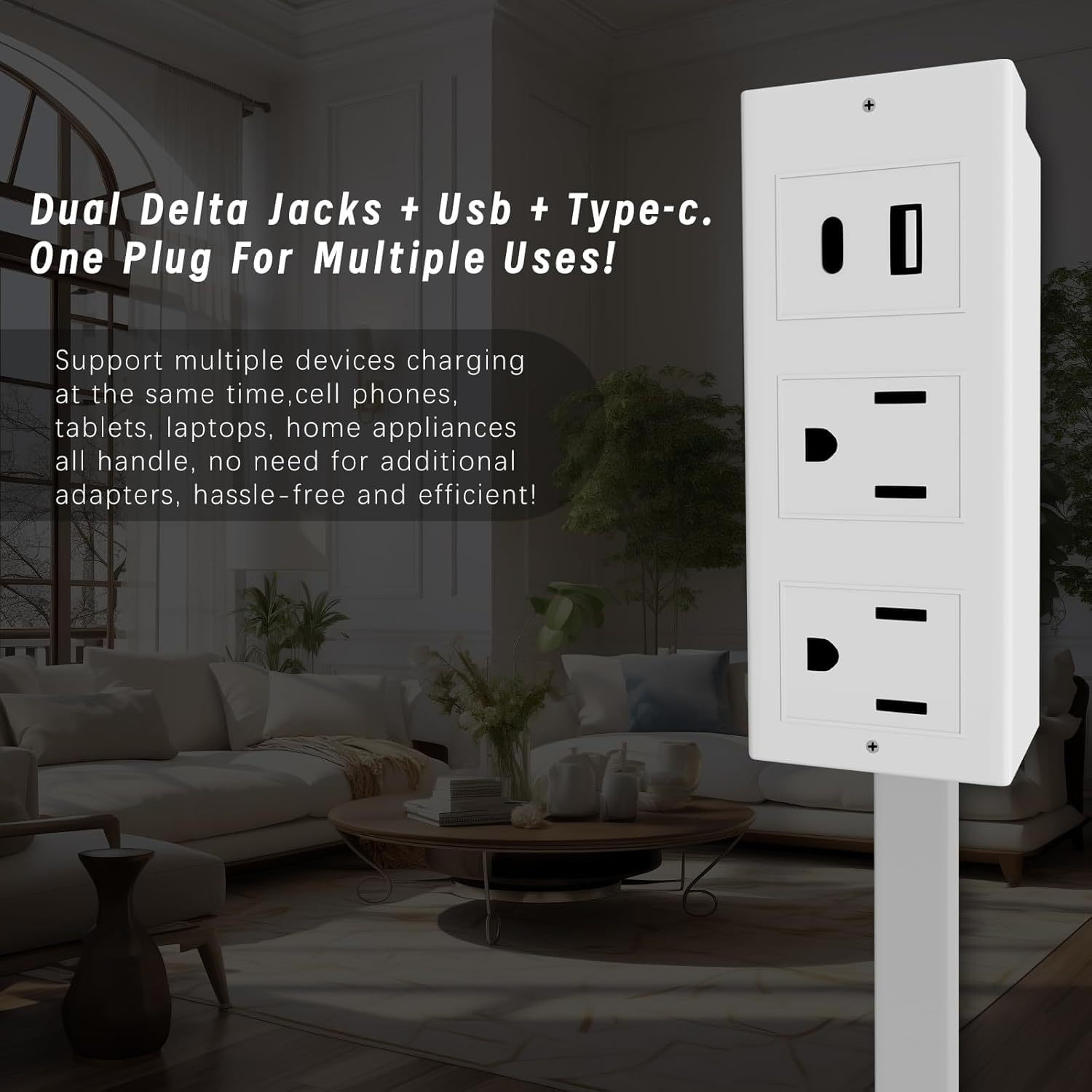 Outlet Extender - Socket Extender With USB-AC Port