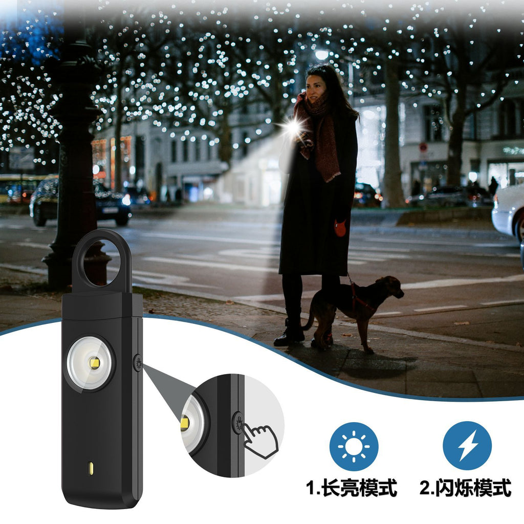 Self Defense Siren Safety Alarm For Women Keychain With SOS LED Light Personal Self Alarm Personal Security Keychain Alarm