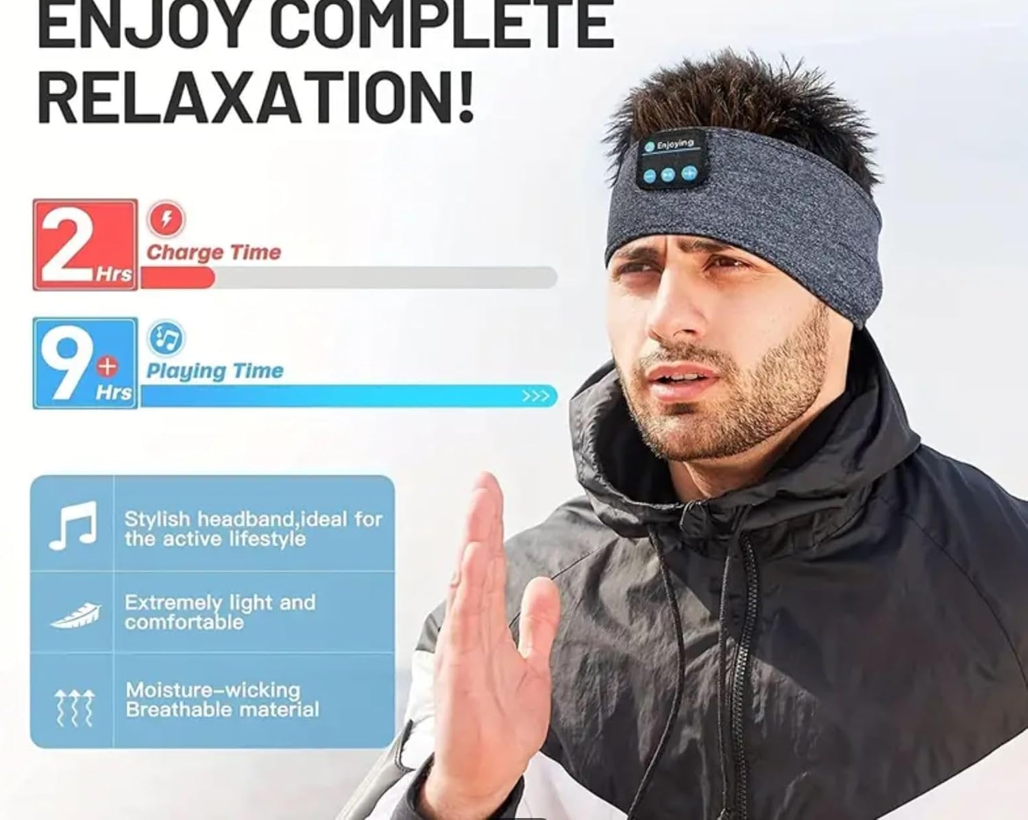 Bluetooth Sleep Headphones & Sports Headband – Wireless Music Comfort