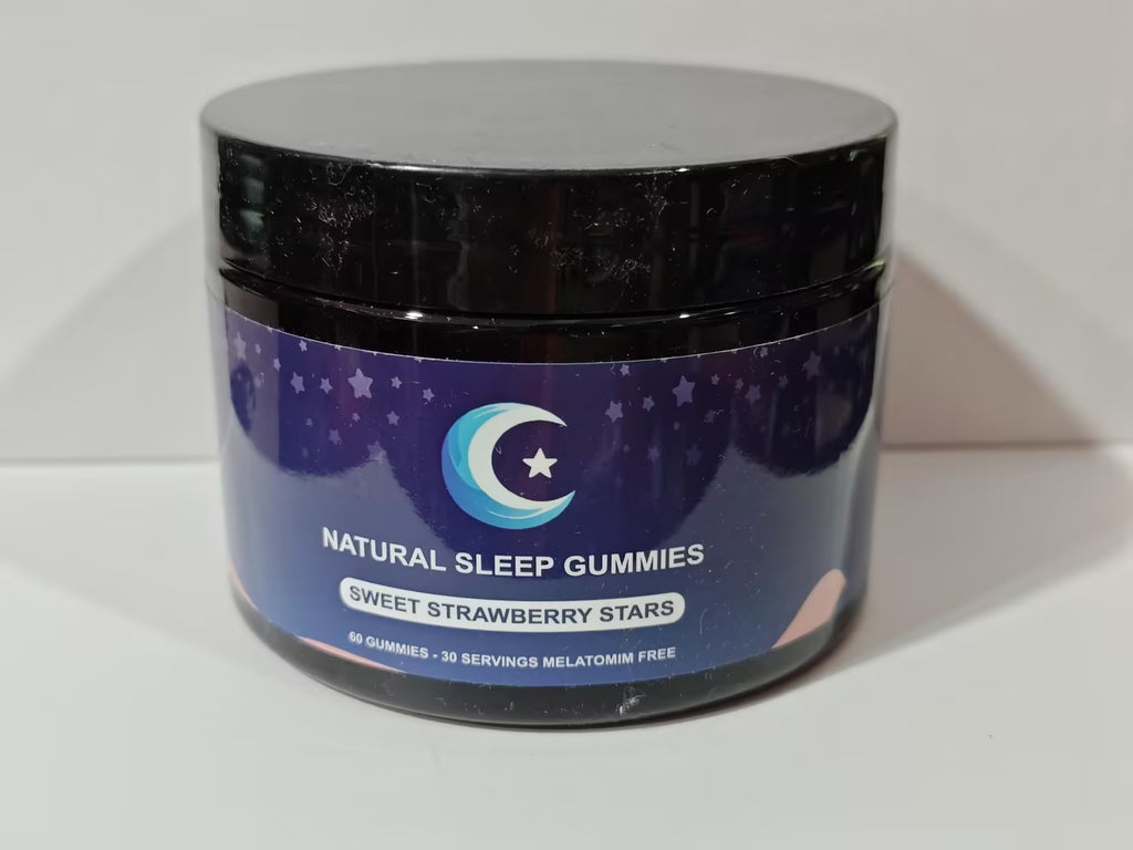 LullaBites Natural Sleep Gummies – Vegan, Gluten-Free, 5-HTP + L-Theanine for Stress Relief, Relaxation & Restorative Sleep